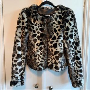 Noisy May Glam Leopard Bomber Jacket